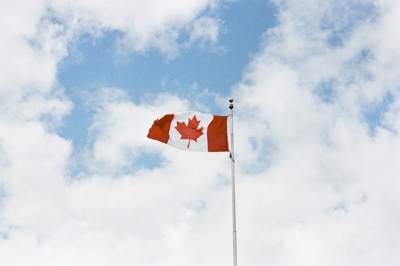 Canadian Flag in the Wind