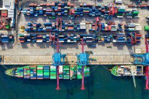Birds-eye View Photo of Freight Containers