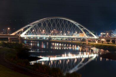 The Walterdale Bridge at Night